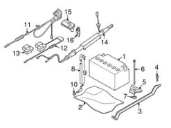 Genuine BMW 12427543297 Battery Cable - BMW