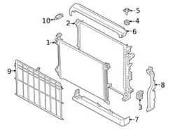 Genuine BMW 17118697883 Radiator; Outer, Front - BMW | 17115A35BE8
