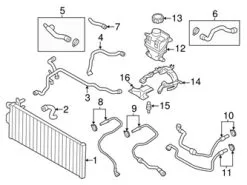 Genuine BMW 17127619701 Coolant Hose; Left - BMW
