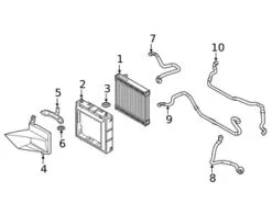 Genuine BMW 17127856739 Radiator Coolant Hose; Right - BMW
