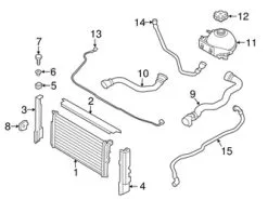 Genuine BMW 17128514238 Engine Coolant Overflow Hose - BMW