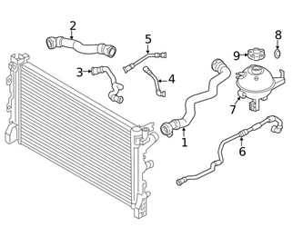 Genuine BMW 17128572908 Expansion Tank/Coolant Reservoir Hose - BMW 3 Genuine BMW 17128572908 Expansion Tank/Coolant Reservoir Hose - BMW
