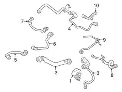 Genuine BMW 17128602677 Radiator Coolant Hose; Outer, Lower - BMW