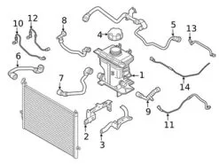 Genuine BMW 17128602685 Coolant Hose; Right Outer, Right Rear - BMW
