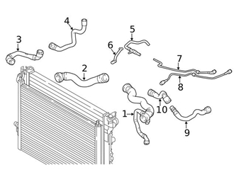 Genuine BMW 17128602731 Coolant Pipe - BMW 3 Genuine BMW 17128602731 Coolant Pipe - BMW
