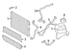 Genuine BMW 17128654831 Radiator Coolant Hose - BMW