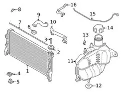 Genuine BMW 17128658484 Radiator Coolant Hose - BMW