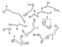 Genuine BMW 17128678504 Radiator Coolant Hose - BMW