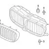 Genuine BMW 51137390865 Grille; Left Upper - BMW