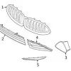 Genuine BMW 51137449424 Grille; Front Upper - BMW