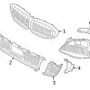 Genuine BMW 51138075666 Grille - BMW