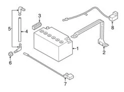 Genuine BMW 61129348280 Positive Battery Junction Block Cable - BMW | 61129150983 61129150984 61129314499