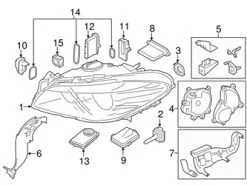 Genuine BMW 63117349288 Headlight Gasket; Left, Right - BMW