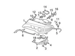 Genuine BMW 63126920605 Headlight Assembly; Left - BMW