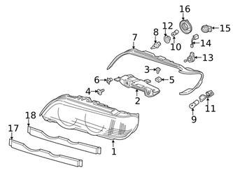 Genuine BMW 63126930216 Headlight Assembly; Right - BMW 3 Genuine BMW 63126930216 Headlight Assembly; Right - BMW