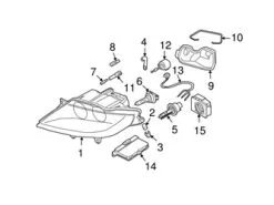Genuine BMW 63127165665 Headlight Assembly; Left - BMW | 63126925953