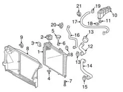Genuine Mercedes 00000000073464 Engine Coolant Overflow Hose - Mercedes | 000000000734 1405000124 4635011782 900271008019