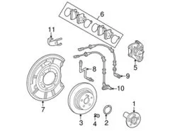 Genuine Mercedes 001420848364 Brake Caliper; Rear Left - Mercedes | 0014208483