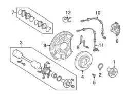 Genuine Mercedes 0024205383 Brake Caliper; Rear Left - Mercedes