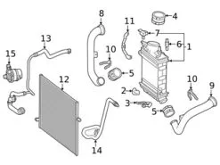 Genuine Mercedes 0995003500 Radiator Coolant Hose; Front - Mercedes
