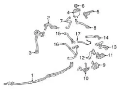 Genuine Mercedes 1665000249 Expansion Tank/Coolant Reservoir; Rear - Mercedes