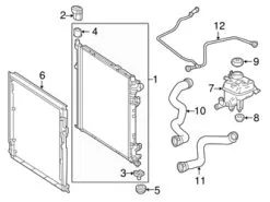 Genuine Mercedes 1665000575 Radiator Coolant Hose; Lower - Mercedes | A1665000575