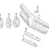 Genuine Mercedes 16688003859982 Grille; Front - Mercedes