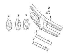Genuine Mercedes 16688003859982 Grille; Front - Mercedes