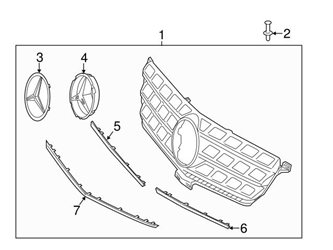Genuine Mercedes 16688010859040 Grille; Front - Mercedes | 16688004859040 1668801085 16688010859982 3 Genuine Mercedes 16688010859040 Grille; Front - Mercedes | 16688004859040 1668801085 16688010859982