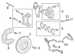 Genuine Mercedes 1674235700 Brake Caliper; Rear Left - Mercedes