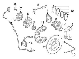 Genuine Mercedes 1724230481 Brake Caliper; Rear Right - Mercedes 3 Genuine Mercedes 1724230481 Brake Caliper; Rear Right - Mercedes