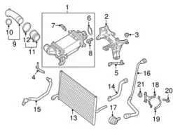 Genuine Mercedes 1725018082 Radiator Coolant Hose; Right Upper - Mercedes