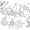 Genuine Mercedes 1764230281 Brake Caliper; Rear Right - Mercedes