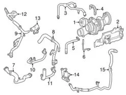 Genuine Mercedes 1772003851 Turbocharger Coolant Line; Right - Mercedes