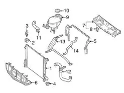 Genuine Mercedes 2045000075 Engine Coolant Overflow Hose - Mercedes | A2045000075