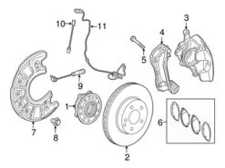 Genuine Mercedes 2059050205 ABS Wheel Speed Sensor; Front Right - Mercedes
