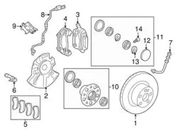 Genuine Mercedes 2074210581 Brake Caliper; Front Right - Mercedes