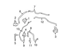 Genuine Mercedes 2118303996 Coolant Hose - Mercedes | 2118302596 A2118303996