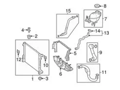 Genuine Mercedes 2125010484 Radiator Coolant Hose - Mercedes