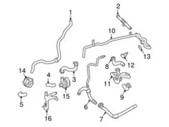 Genuine Mercedes 2215018284 Coolant Hose - Mercedes