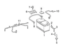 Genuine Mercedes 2215400231 Battery Cable - Mercedes