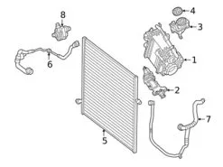 Genuine Mercedes 222501550064 Radiator Coolant Hose; Right - Mercedes | 2225015500