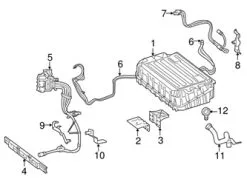 Genuine Mercedes 2226190131 Drive Motor Battery Pack Bracket; Rear - Mercedes