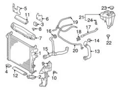 Genuine Mercedes 2305000675 Radiator Coolant Hose; Upper - Mercedes