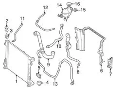 Genuine Mercedes 2315012182 Radiator Coolant Hose; Upper - Mercedes