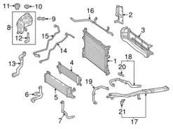 Genuine Mercedes 2425040241 Engine Coolant Recovery Tank Bracket