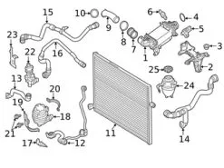 Genuine Mercedes 2535010984 Coolant Hose - Mercedes
