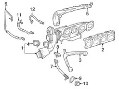 Genuine Mercedes 2642030500 Turbocharger Coolant Line - Mercedes