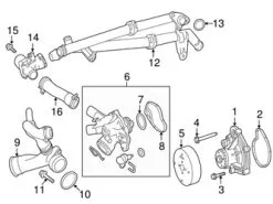 Genuine Mercedes 2712002056 Coolant Outlet Flange - Mercedes | A2712002056