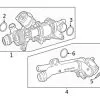 Genuine Mercedes 2742001300 Engine Coolant Thermostat Kit - Mercedes | 2742003500 -auto parts store MB 2742001300